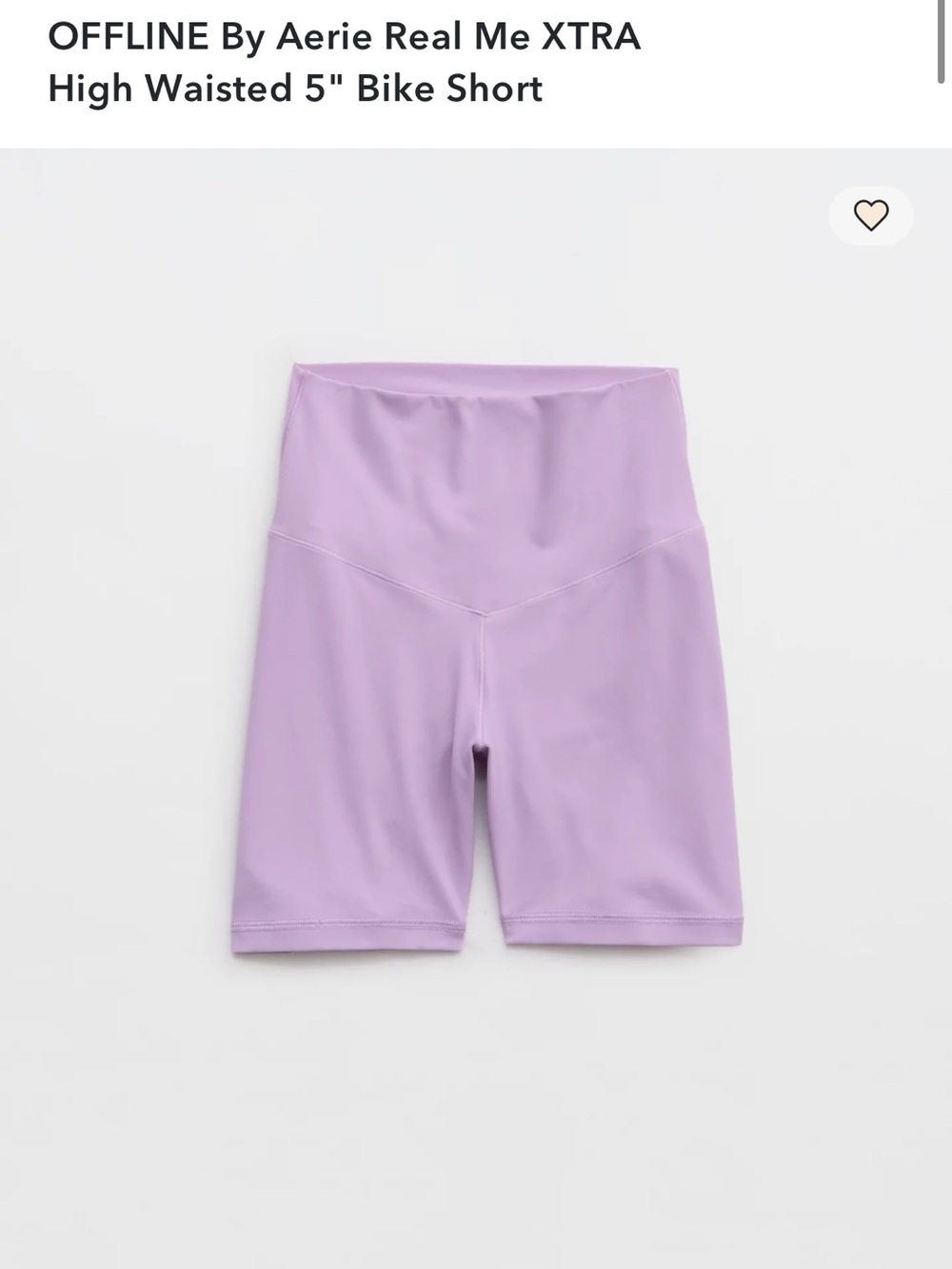 Offline by aerie 5Inch Biker Short Purple- Sz S